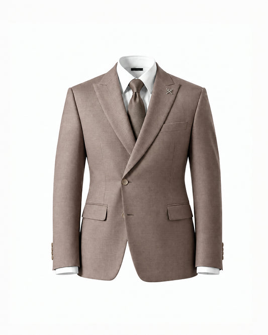 THE ALDEN SINGLE BREASTED SUIT (ALMOND BEIGE)