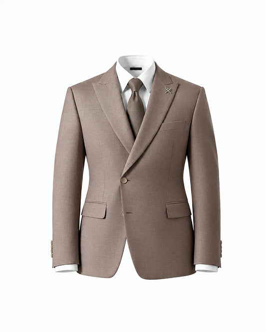 THE ALDEN SINGLE BREASTED SUIT (ALMOND BEIGE)