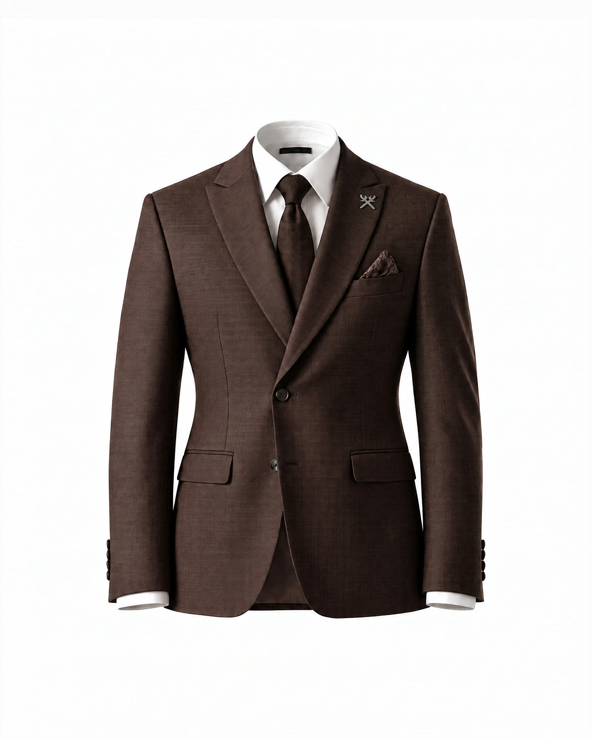 THE ALDEN SINGLE BREASTED SUIT (ASH BROWN)