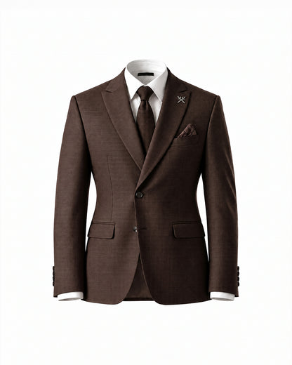 THE ALDEN SINGLE BREASTED SUIT (ASH BROWN)