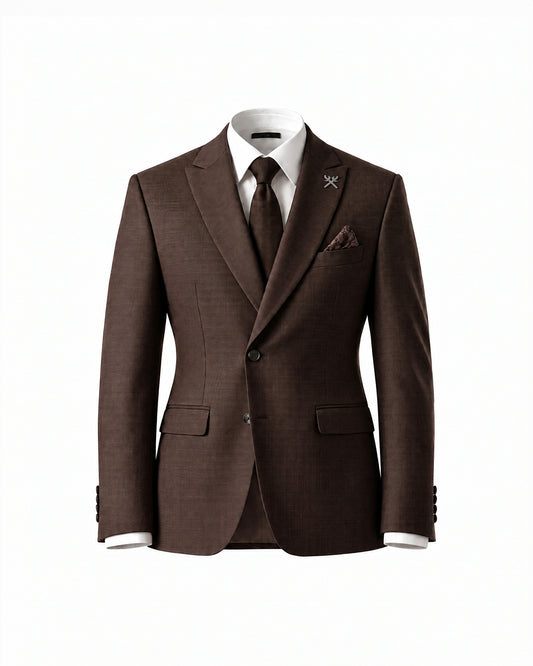 THE ALDEN SINGLE BREASTED SUIT (ASH BROWN)