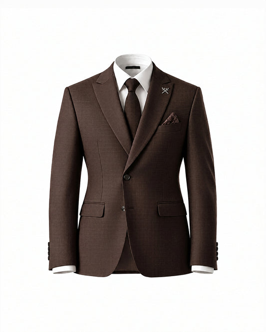 THE ALDEN SINGLE BREASTED SUIT (ASH BROWN)