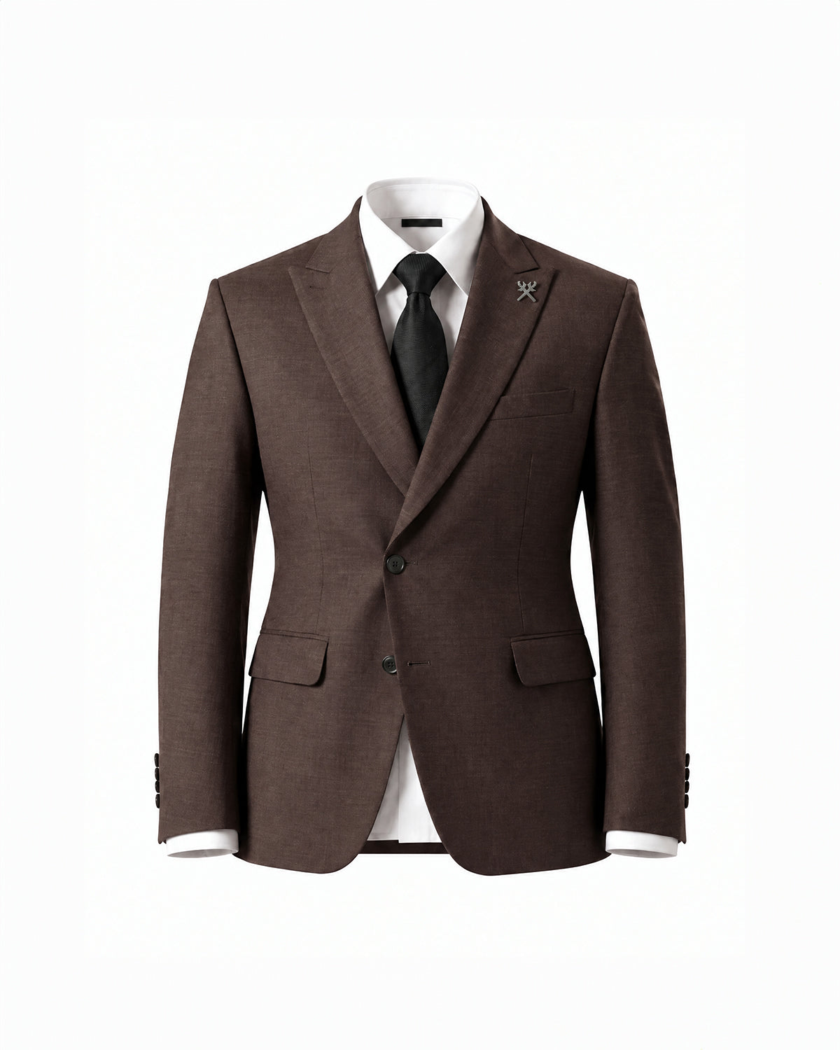 THE ARTHUR SINGLE BREASTED SUIT (ASH BROWN)