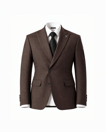 THE ARTHUR SINGLE BREASTED SUIT (ASH BROWN)