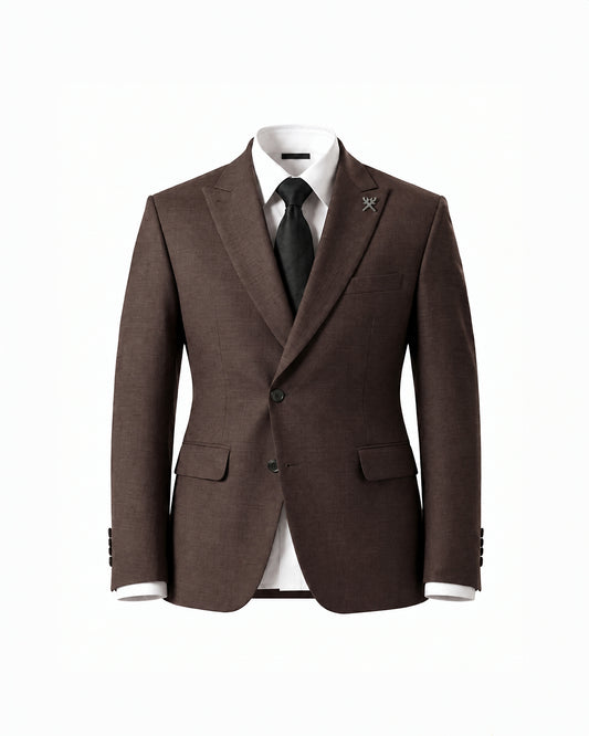 THE ARTHUR SINGLE BREASTED SUIT (ASH BROWN)