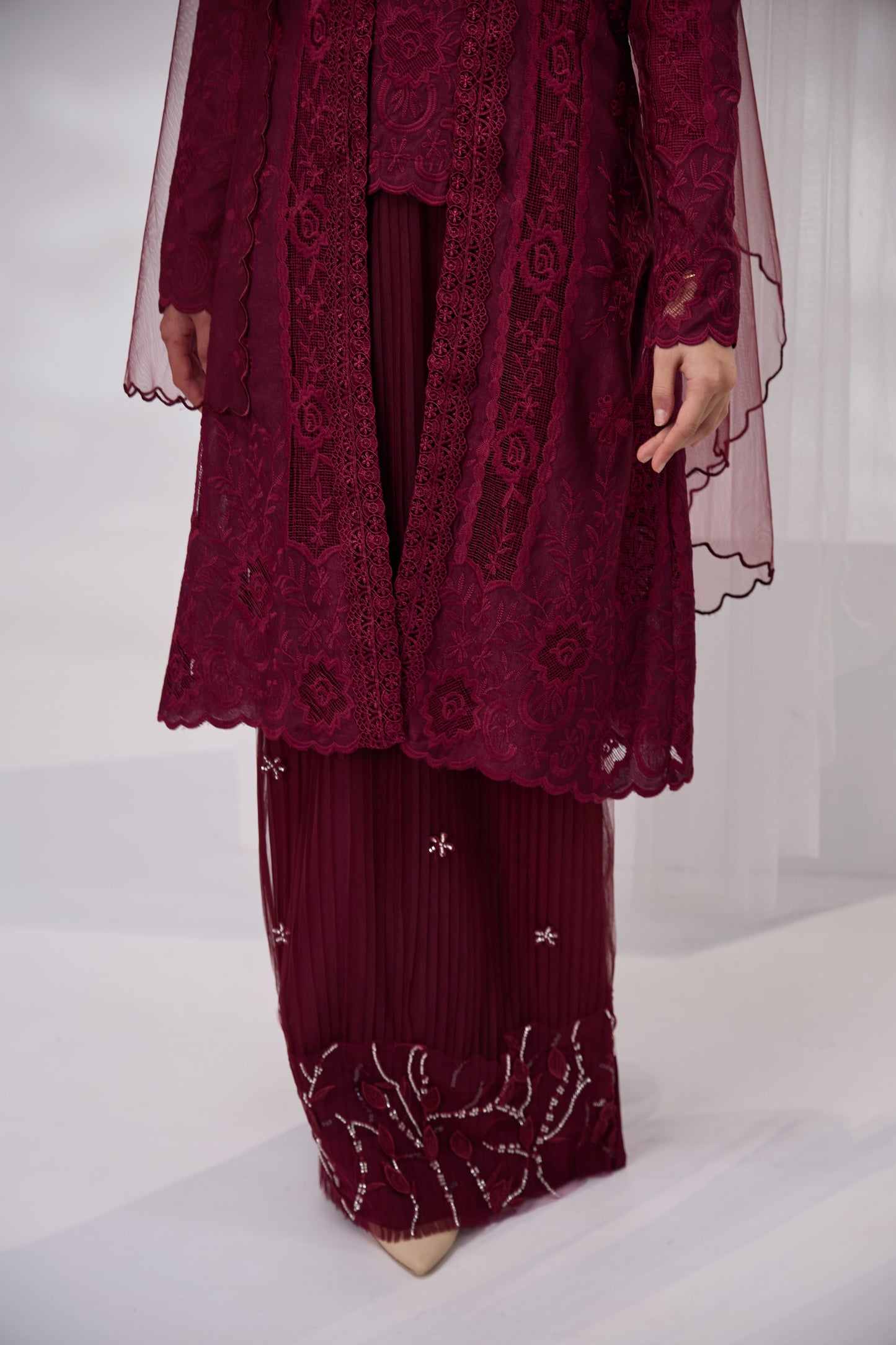 AZURA DRESS (BURGUNDY)