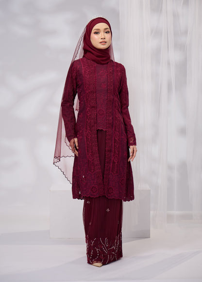 AZURA DRESS (BURGUNDY)