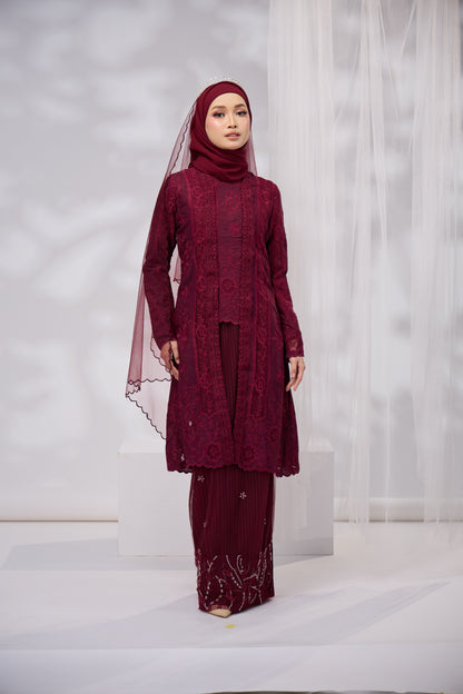 MINOR DEFECT AZURA DRESS (BURGUNDY)