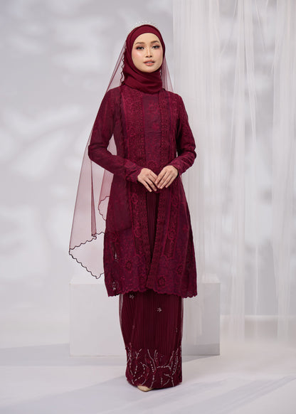 AZURA DRESS (BURGUNDY)