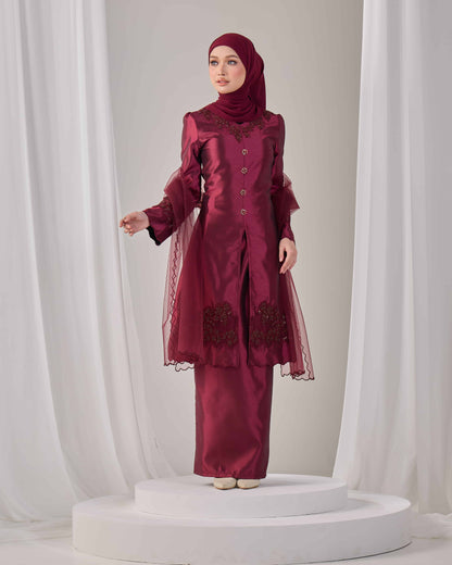 SERAYA KURUNG (BURGUNDY)