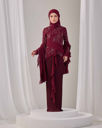 CAYLYN KURUNG (BURGUNDY)