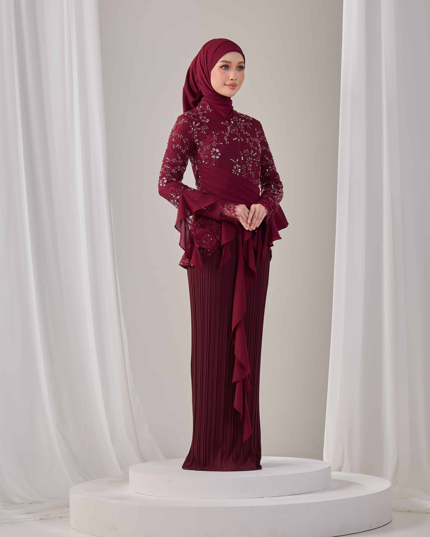 CAYLYN KURUNG (BURGUNDY)