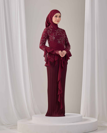 CAYLYN KURUNG (BURGUNDY)