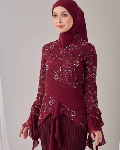 CAYLYN KURUNG (BURGUNDY)
