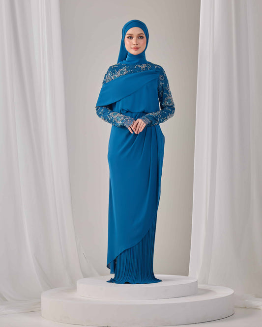 EMERY DRESS (TEAL BLUE)