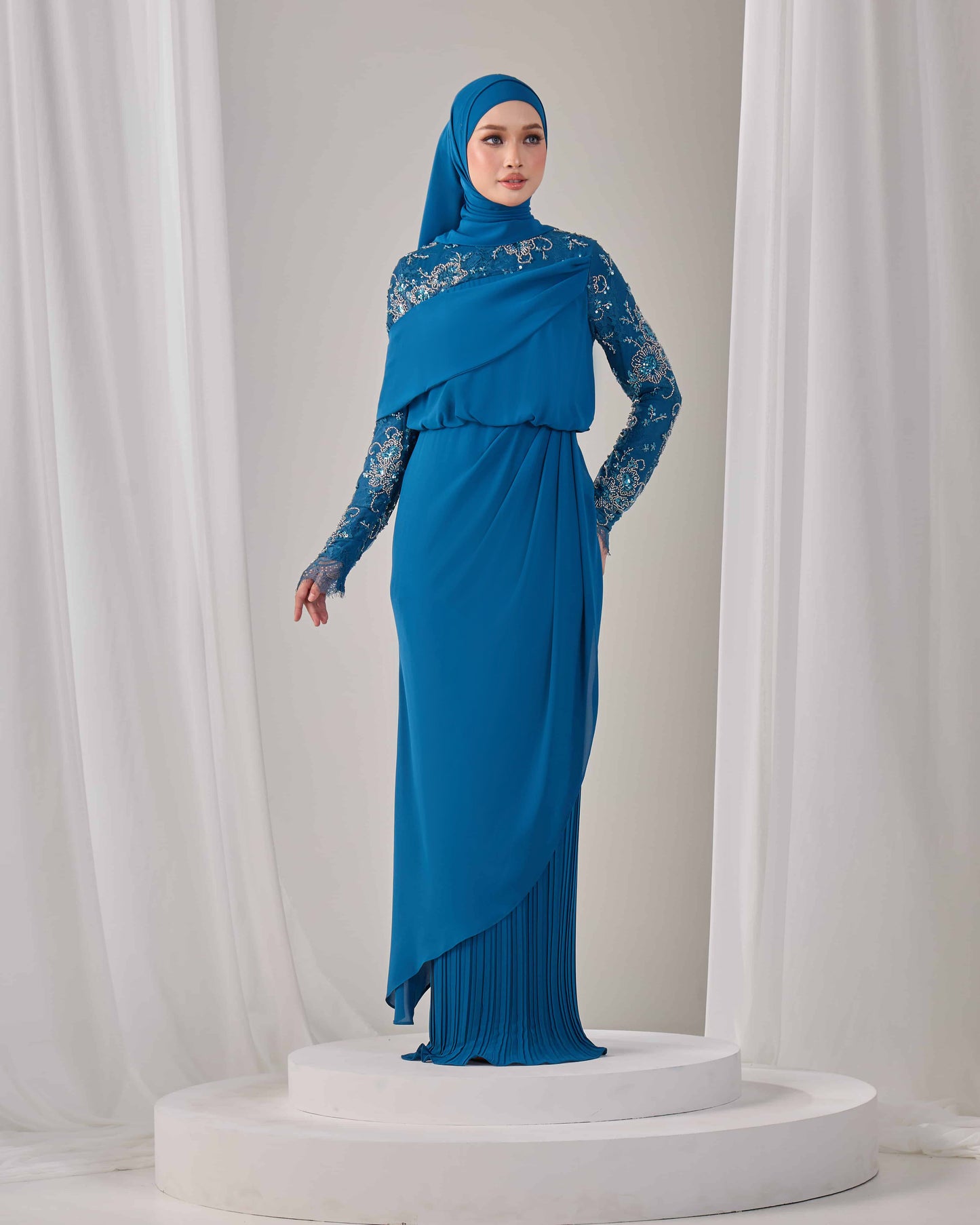 EMERY DRESS (TEAL BLUE)