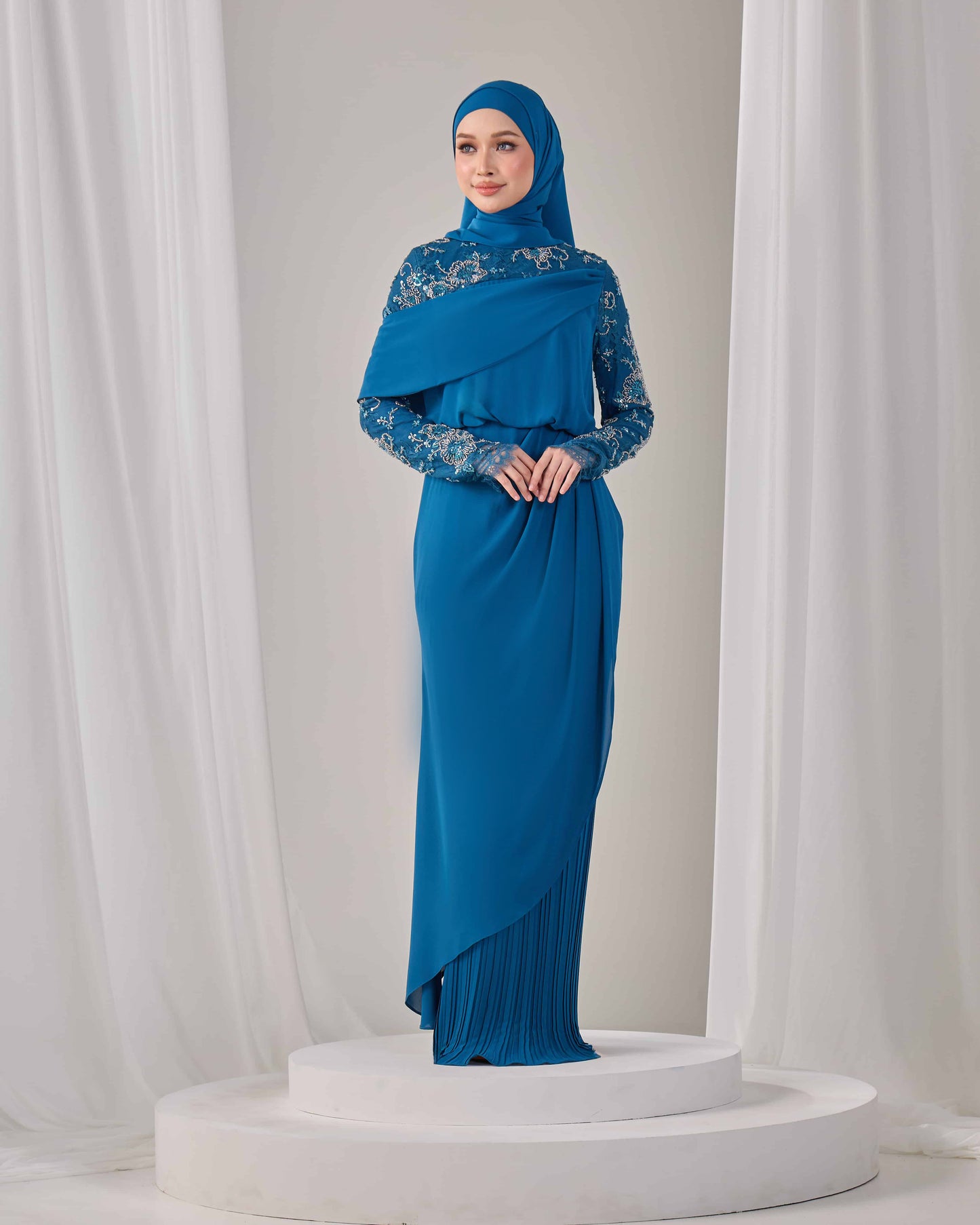 EMERY DRESS (TEAL BLUE)