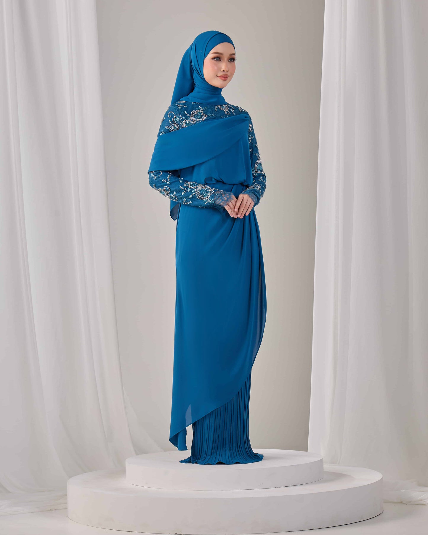 EMERY DRESS (TEAL BLUE)