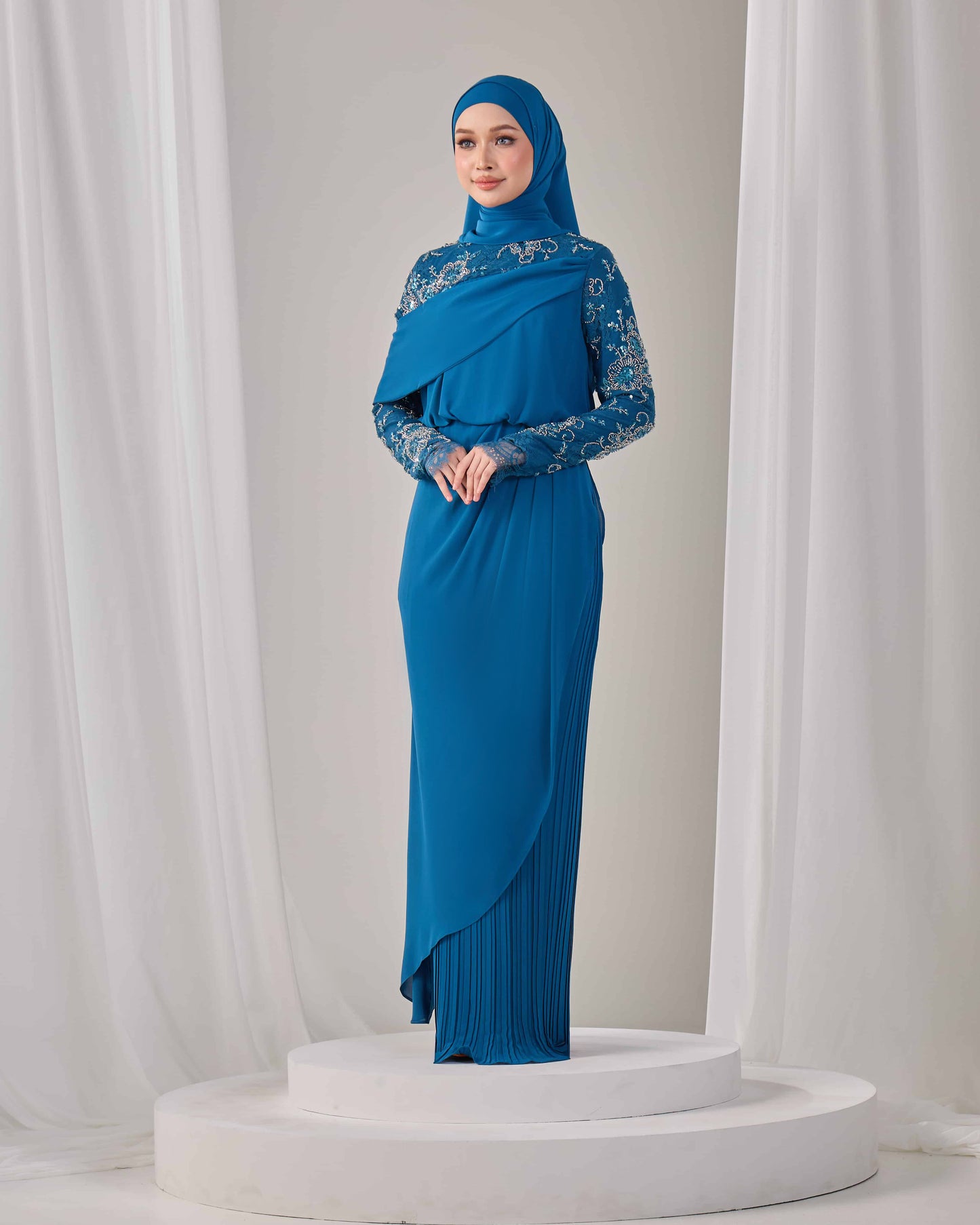 EMERY DRESS (TEAL BLUE)