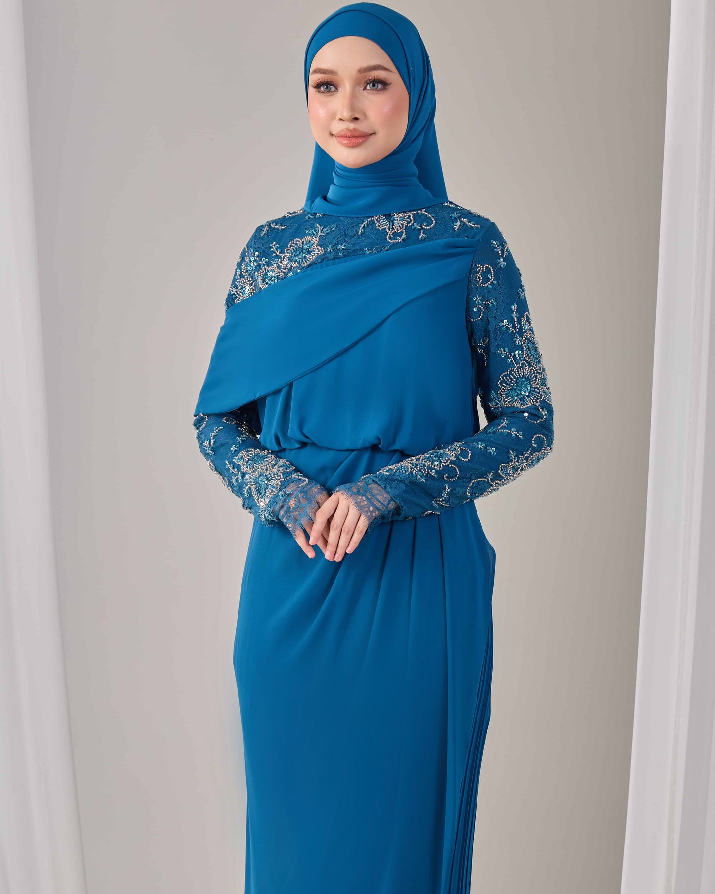 EMERY DRESS (TEAL BLUE)