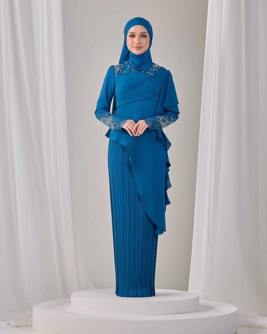 ADALINE DRESS (TEAL BLUE)