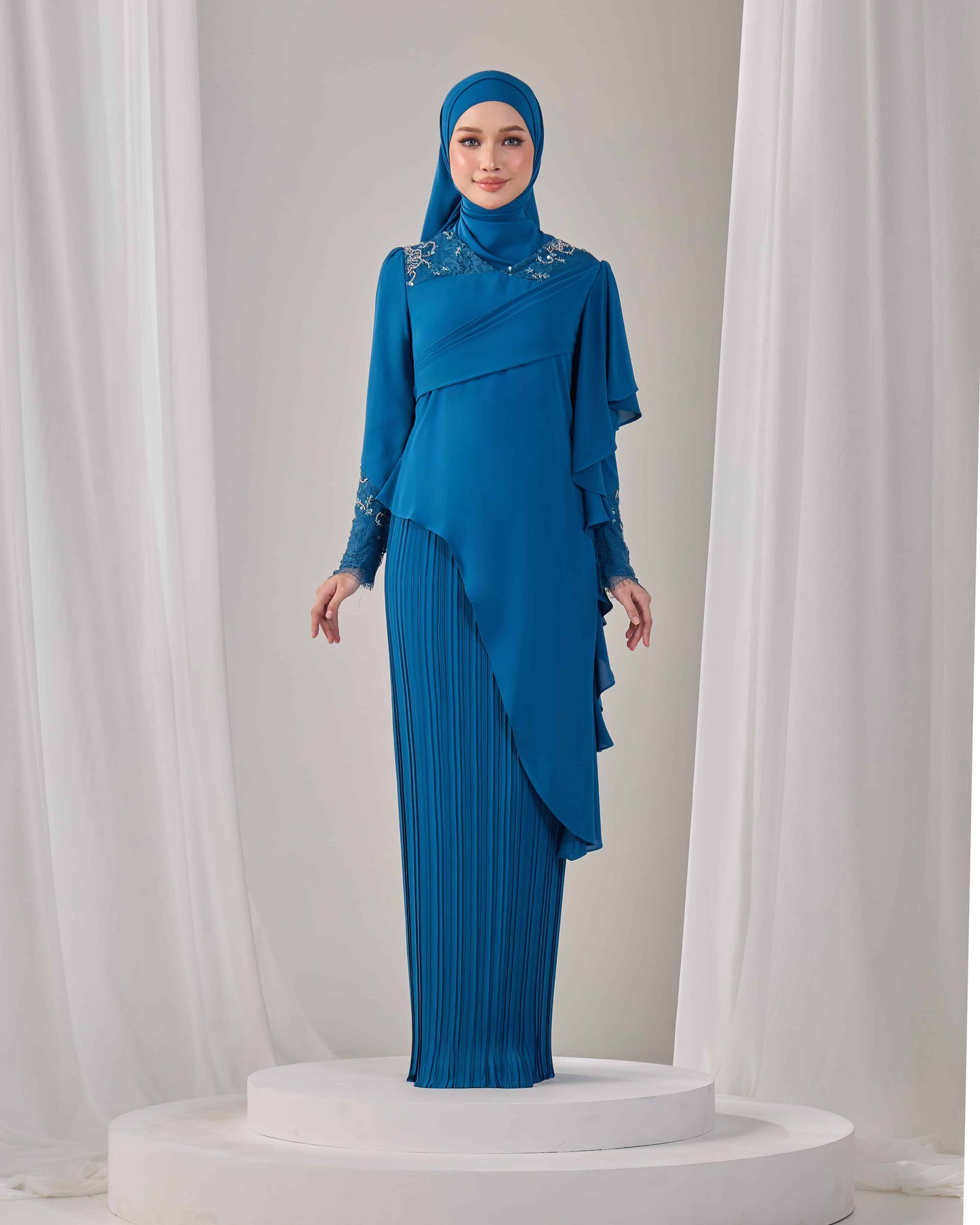 ADALINE DRESS (TEAL BLUE)