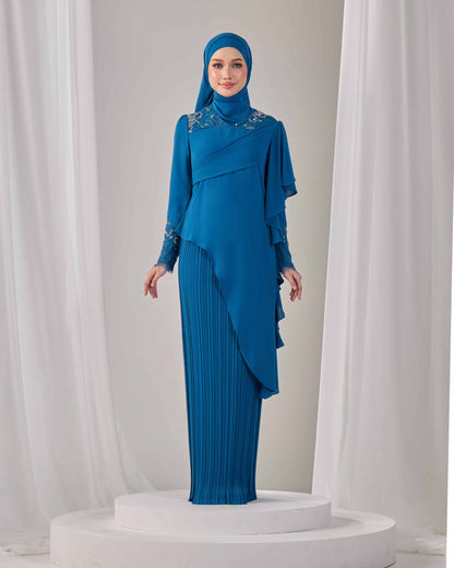 ADALINE DRESS (TEAL BLUE)