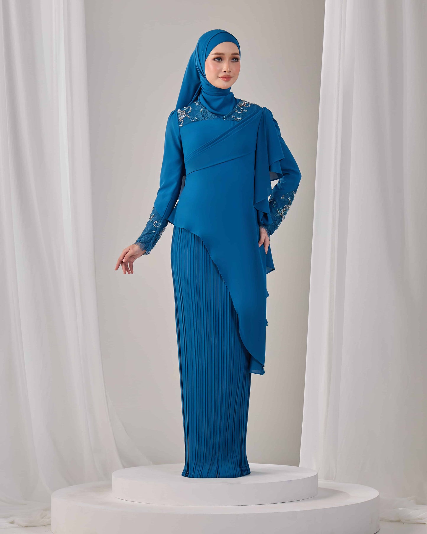 ADALINE DRESS (TEAL BLUE)