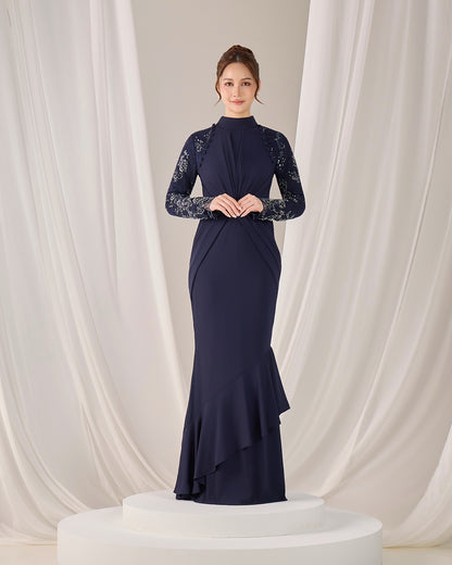 MINOR DEFECT LUNARA DRESS (NAVY BLUE)