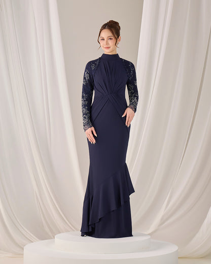 MINOR DEFECT LUNARA DRESS (NAVY BLUE)
