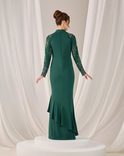 MINOR DEFECT LUNARA DRESS (EMERALD GREEN)