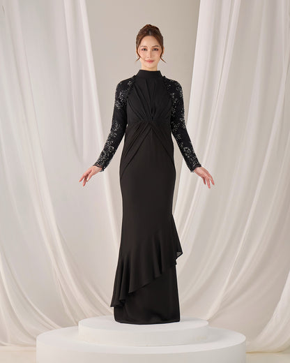 LUNARA DRESS (BLACK) – Hijabistahub