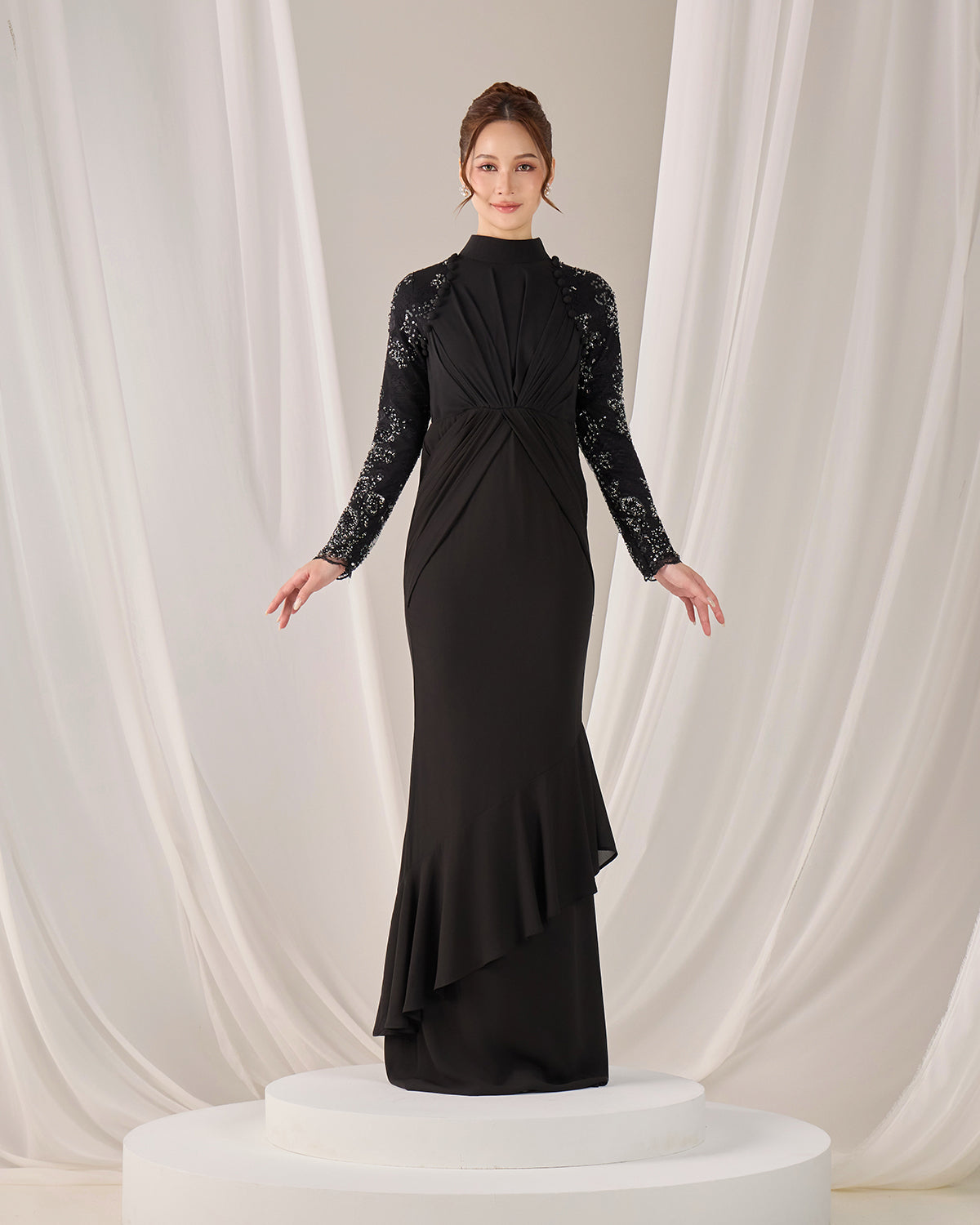 MINOR DEFECT LUNARA DRESS (BLACK)