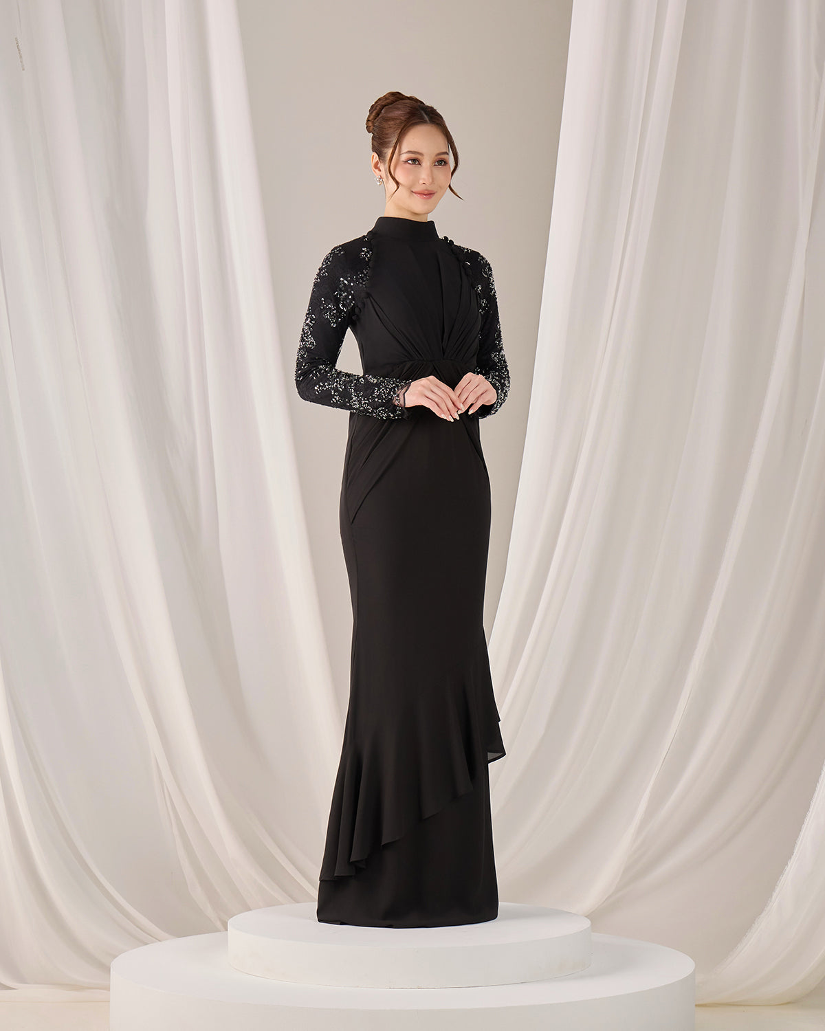 MINOR DEFECT LUNARA DRESS (BLACK)