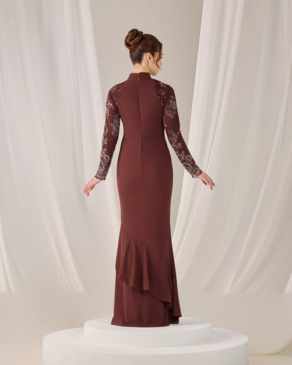 MINOR DEFECT LUNARA DRESS (RICH BROWN)