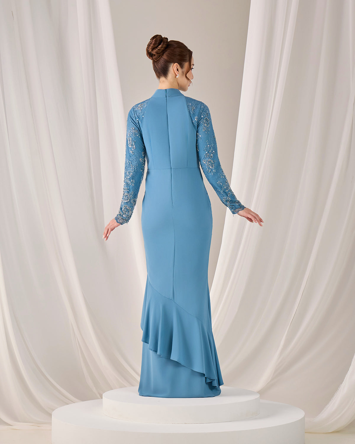 MINOR DEFECT LUNARA DRESS (DIAMOND TEAL BLUE)