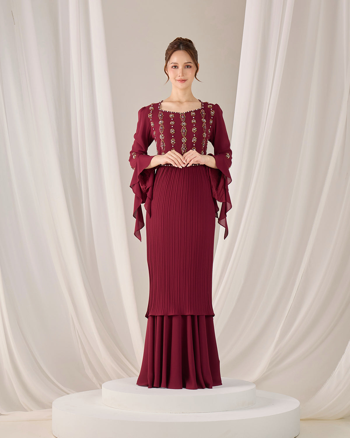 MINOR DEFECT KYLIE KURUNG (BURGUNDY)
