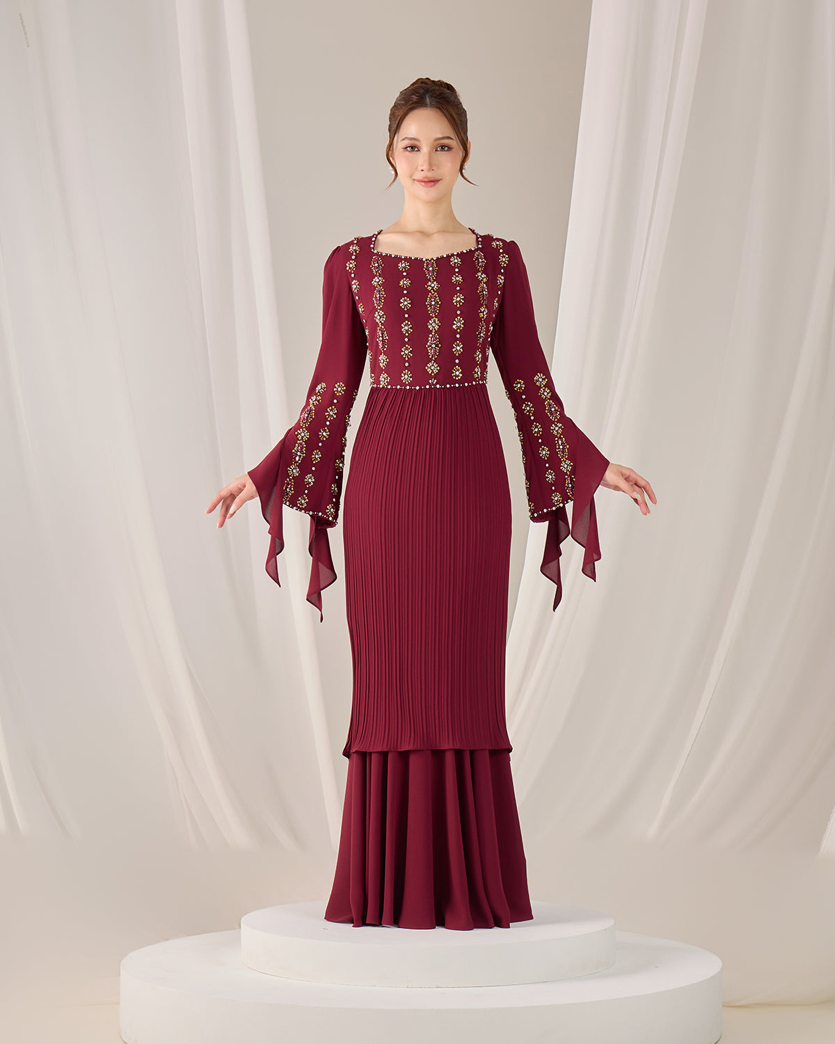 MINOR DEFECT KYLIE KURUNG (BURGUNDY)