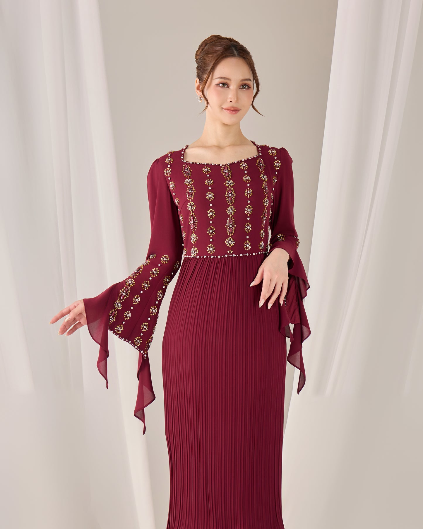 MINOR DEFECT KYLIE KURUNG (BURGUNDY)