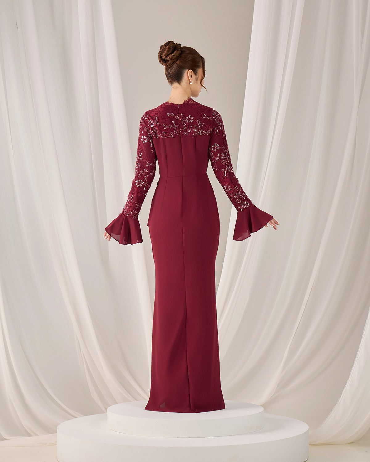 FREYA DRESS (BURGUNDY)