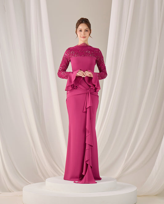 FREYA DRESS (DARK FUCHSIA)