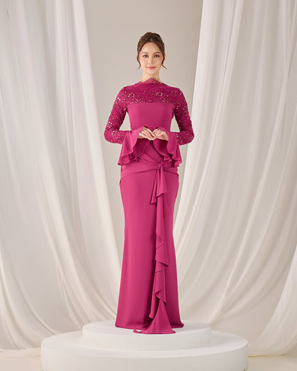 MINOR DEFECT FREYA DRESS (DARK FUCHSIA)