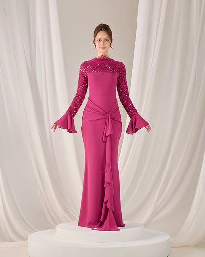 MINOR DEFECT FREYA DRESS (DARK FUCHSIA)