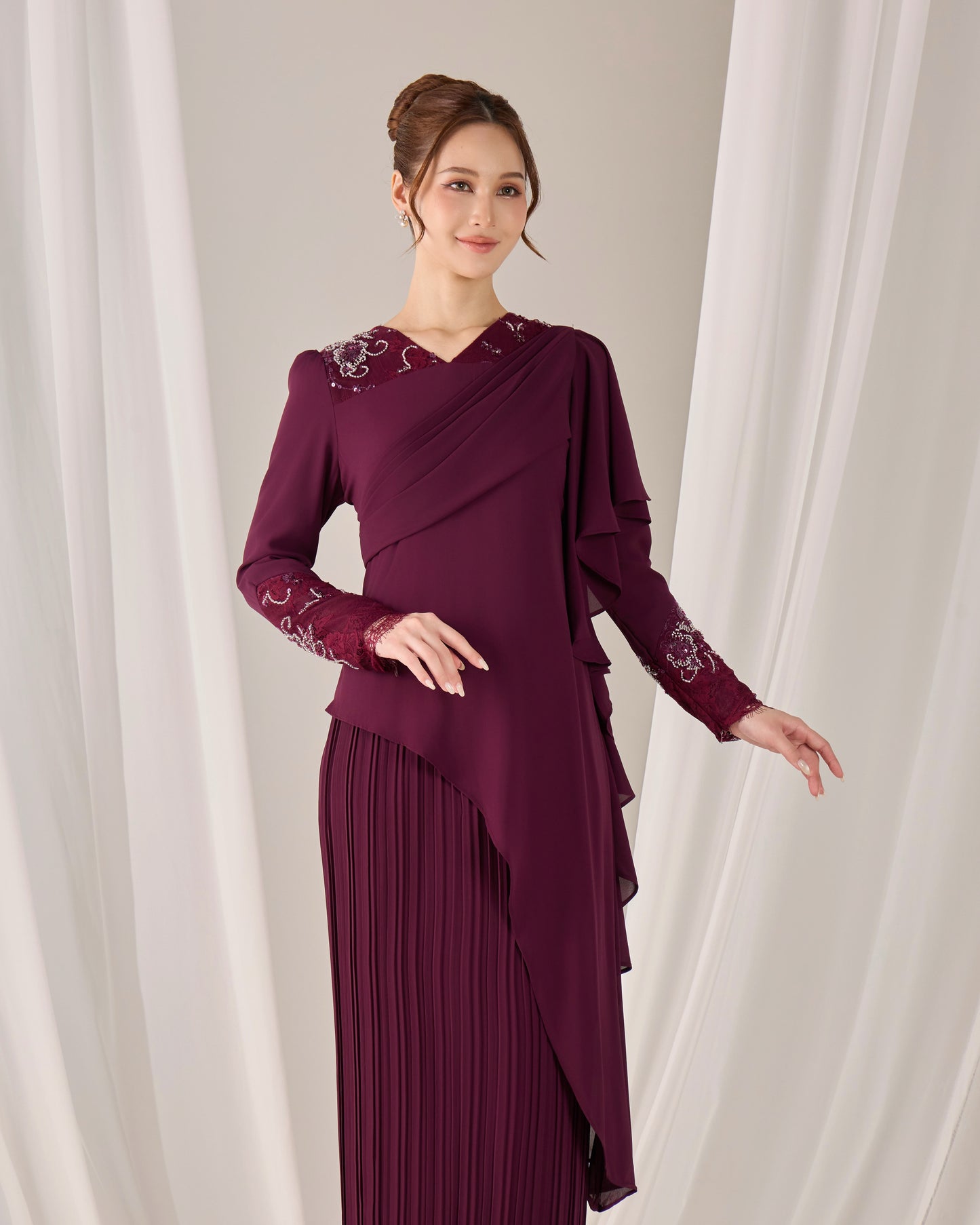MINOR DEFECT ADALINE DRESS (PURPLE PLUM)