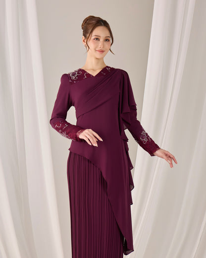 MINOR DEFECT ADALINE DRESS (PURPLE PLUM)
