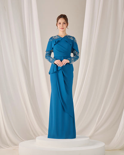 MIREA DRESS (TEAL BLUE)