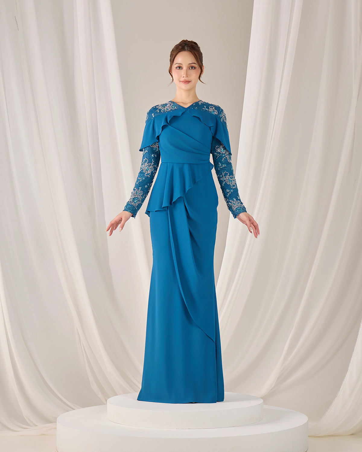 MIREA DRESS (TEAL BLUE)