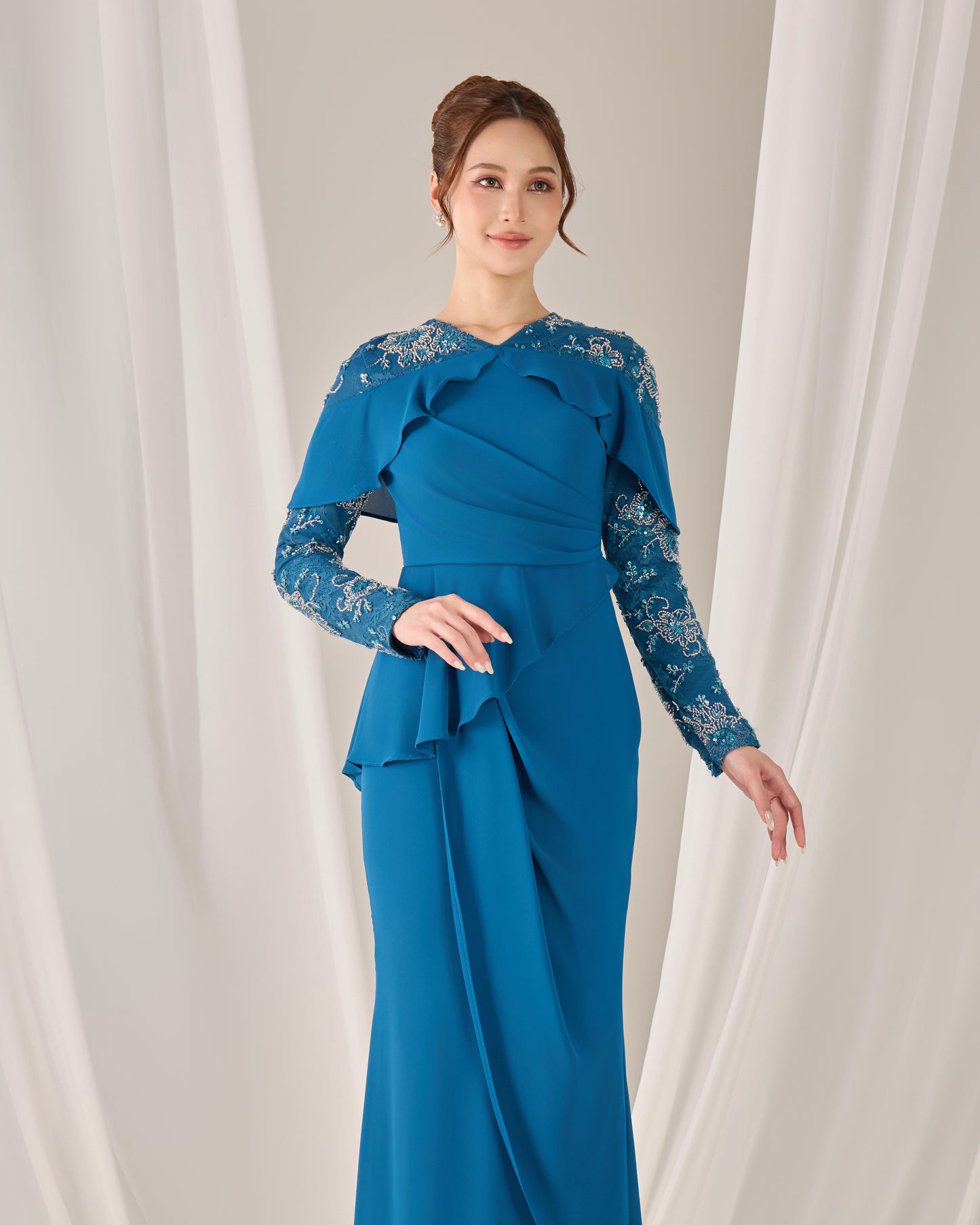 MIREA DRESS (TEAL BLUE)