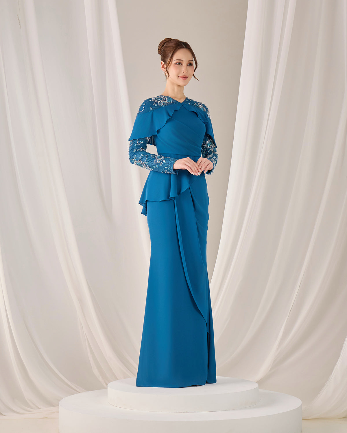 MIREA DRESS (TEAL BLUE)