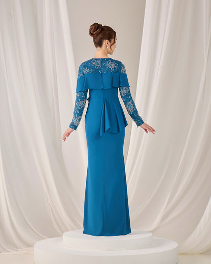 MIREA DRESS (TEAL BLUE)